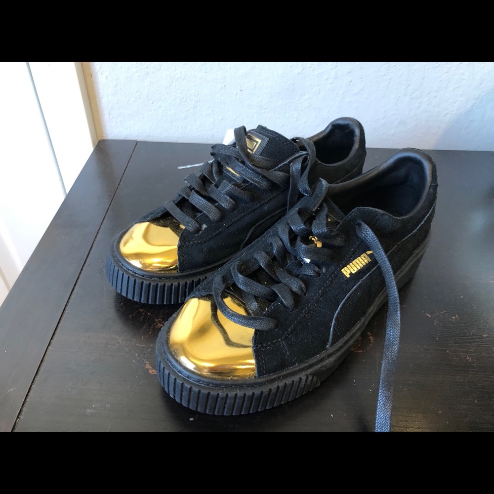 Puma Shoes with Gold Toe